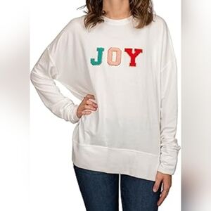 Joyful White Sweatshirt